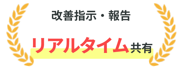 改善指示・報告リアルタイム共有